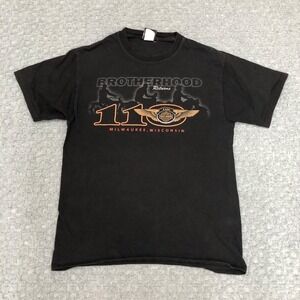 Harley Davidson Shirt Mens Medium Black Milwaukee Wisconsin Motorcycle Biker Day